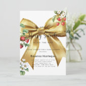 Invitation Douce Baie Rose Doré Baby Shower (Debout devant)
