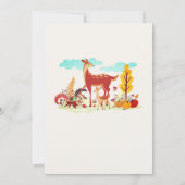 Invitation Douce Bébé Cher Faune Forestière Baby Shower (Dos)