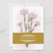 Invitation Douce Bébé Fille Baby Shower (Dos)