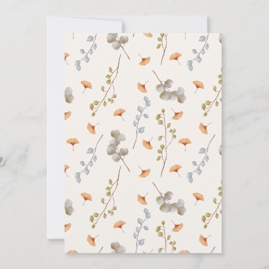 Invitation Douce bébé garçon boho bébé douche (Dos)