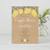 Invitation Douce Bohème Citron verdure Shower de Couple (Debout devant)