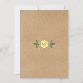 Invitation Douce Bohème Citron verdure Shower de Couple (Dos)