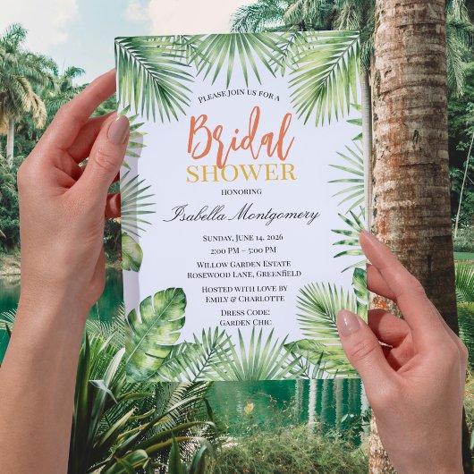 Invitation Douce Brume Botanique Tropicale pour une Mariée