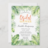 Invitation Douce Brume Botanique Tropicale pour une Mariée (Devant)