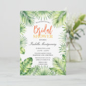 Invitation Douce Brume Botanique Tropicale pour une Mariée (Debout devant)