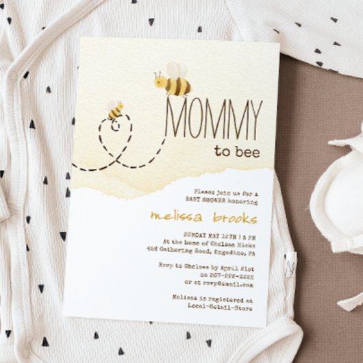 Invitation Douce Bumblebee Maman À Être Baby shower