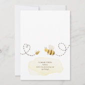 Invitation Douce Bumblebee Maman À Être Baby shower (Dos)