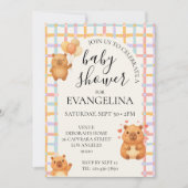 Invitation Douce Capybara Aquarelle Baby Shower (Devant)