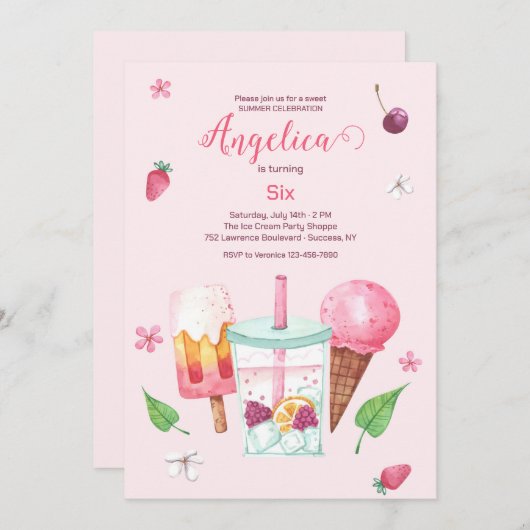 Invitation Douce Célébration (Devant / Derrière)