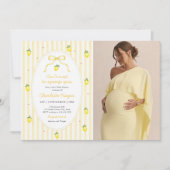 Invitation Douce Citron On a Hâte de te Presser Baby Shower (Devant)