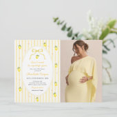 Invitation Douce Citron On a Hâte de te Presser Baby Shower (Debout devant)