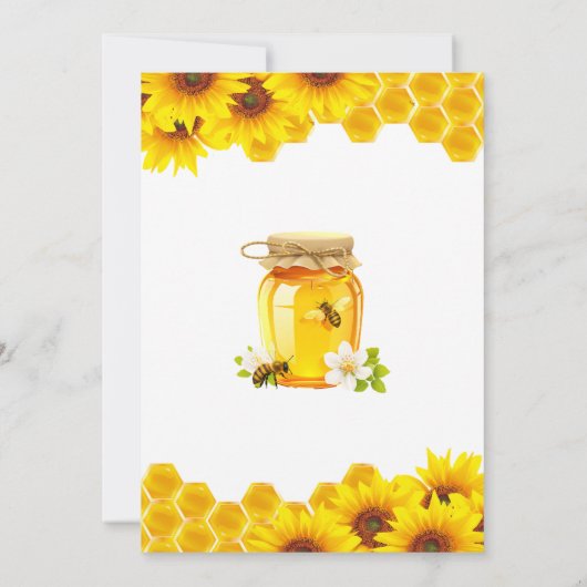 Invitation Douce comme peut être une abeille Baby Shower Jaun (Dos)