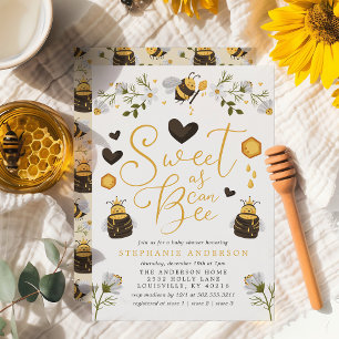 Invitation Douce comme peut être une abeille en nid d'abeille