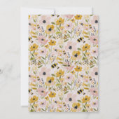 Invitation Douce comme peut l'être une abeille Baby Shower (Dos)