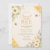 Invitation Douce comme une abeille Baby Shower (Devant)