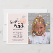 Invitation Douce comme une photo de fille mignonne pour anniv (Devant)