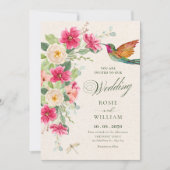Invitation Douce composition florale élégante de mariage (Devant)