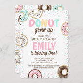 Invitation douce d'anniversaire de fille de (Devant / Derrière)