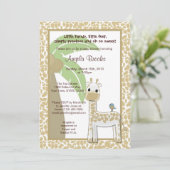 Invitation douce de baby shower de birdie de (Debout devant)