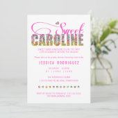 Invitation douce de baby shower de Caroline de (Debout devant)
