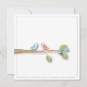 Invitation douce de baby shower de fille de garçon (Dos)