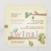 Invitation douce de baby shower de fille de garçon (Devant / Derrière)