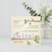 Invitation douce de baby shower de fille de garçon (Debout devant)