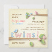 Invitation douce de baby shower de fille de garçon (Devant)