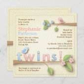 Invitation douce de baby shower de fille de garçon (Devant / Derrière)
