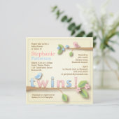 Invitation douce de baby shower de fille de garçon (Debout devant)