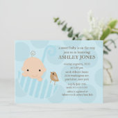 Invitation douce de baby shower de garçon de (Debout devant)