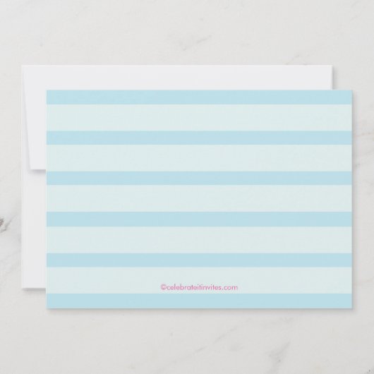 Invitation douce de fête d'anniversaire de (Dos)