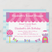 Invitation douce de fête d'anniversaire de (Devant / Derrière)