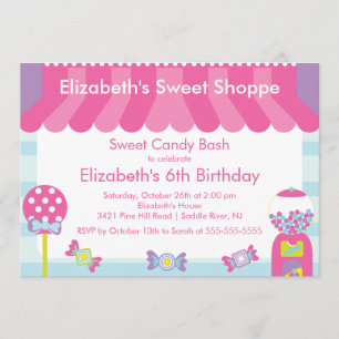 Invitation douce de fête d'anniversaire de