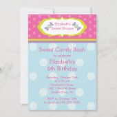 Invitation douce de fête d'anniversaire de (Devant)