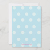 Invitation douce de fête d'anniversaire de (Dos)