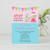 Invitation douce de fête d'anniversaire de fille (Debout devant)