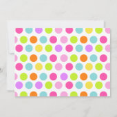 Invitation douce de fête d'anniversaire de magasin (Dos)