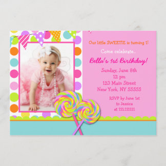 Invitation douce de fête d'anniversaire de magasin