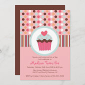 Invitation douce de fête d'anniversaire de petit (Devant / Derrière)