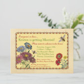 Invitation douce de Fête de la mariée d'abeille (Debout devant)