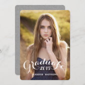 Invitation douce de fête de remise des diplômes du (Devant / Derrière)