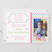 Invitation douce de photo d'anniversaire de (Devant)