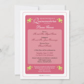Invitation douce de Quinceanera de papillons (Dos)