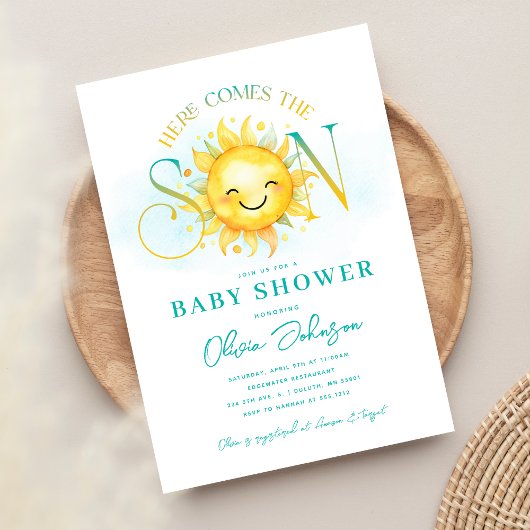 Invitation Douce Douceur Voici le Fils Baby Shower