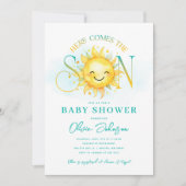 Invitation Douce Douceur Voici le Fils Baby Shower (Devant)