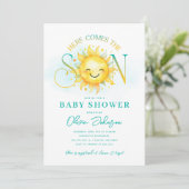 Invitation Douce Douceur Voici le Fils Baby Shower (Debout devant)