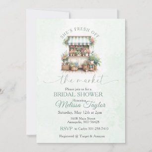 Invitation Douce douche nuptiale fraîche du marché