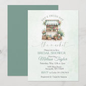 Invitation Douce douche nuptiale fraîche du marché (Devant / Derrière)