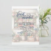 Invitation Douce douche nuptiale fraîche du marché (Debout devant)